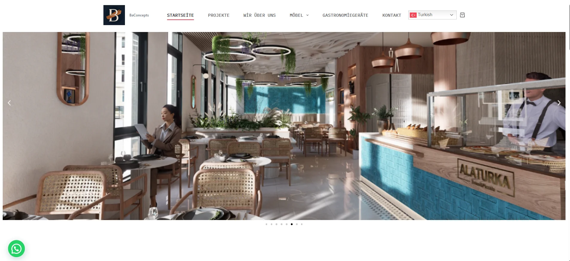 BaConcepts Almanya İç Mimarlık ve Gastronomi Web Sitesi