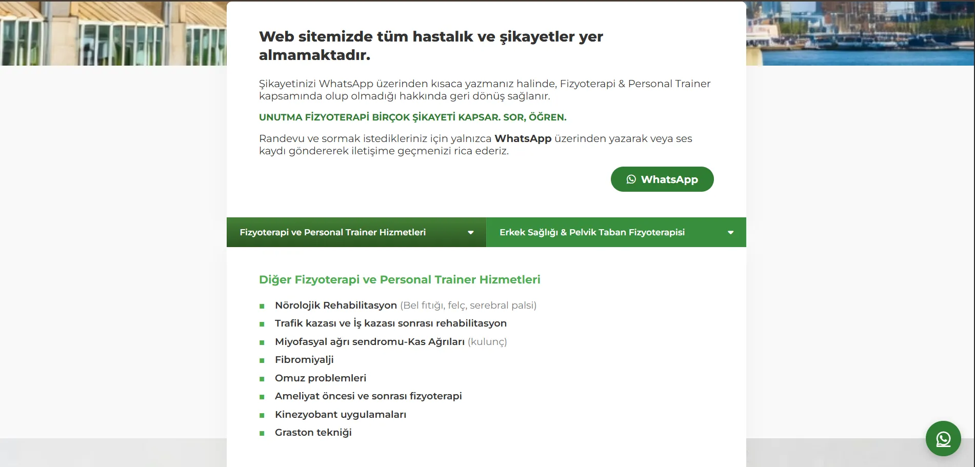 Fizyoterapist Randevu ve Tanıtım Web Sitesi