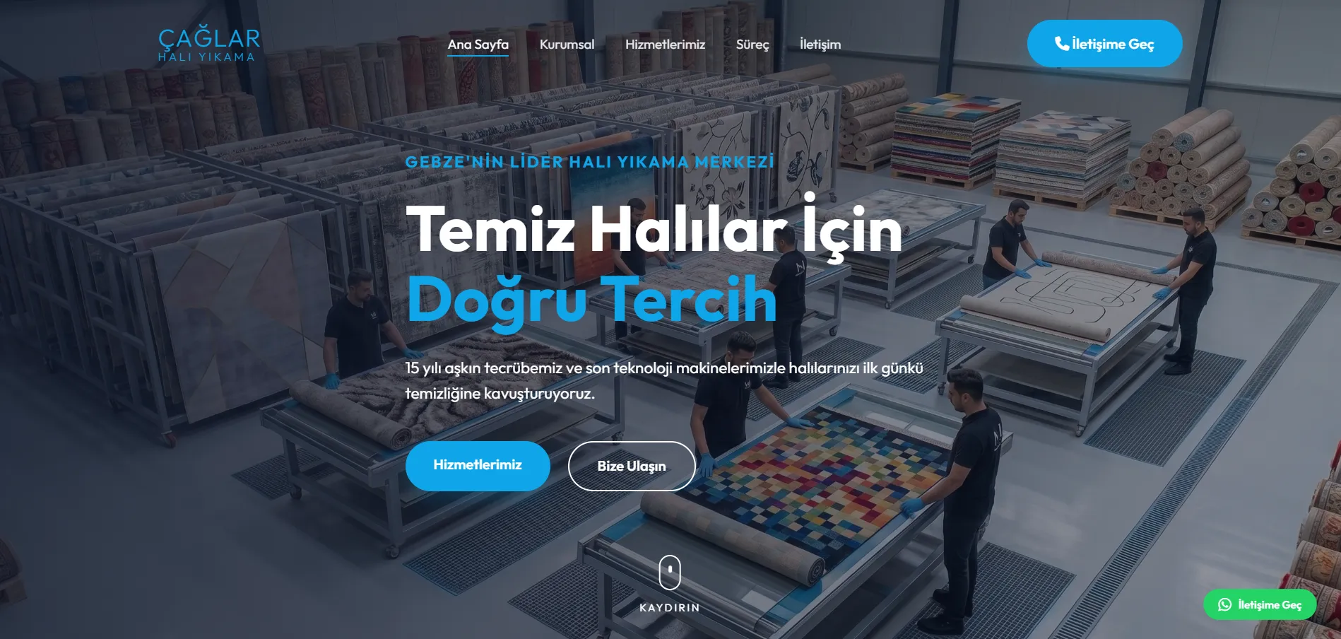 Çağlar Halı Yıkama Gebze Kocaeli Web Sitesi Tasarımı